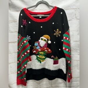 Christmas sweater Santa womens size 1X